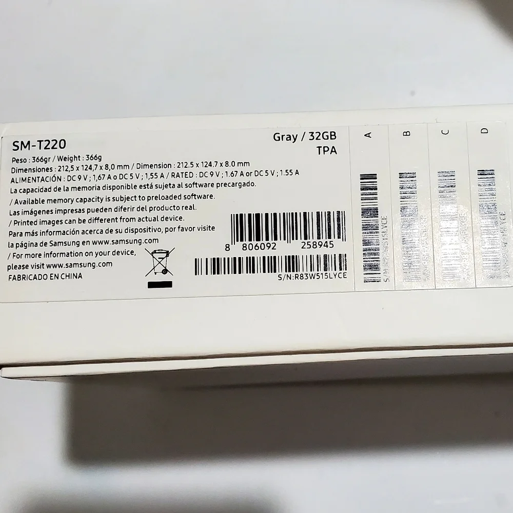 NEW Samsung Galaxy Tablet A7 Lite